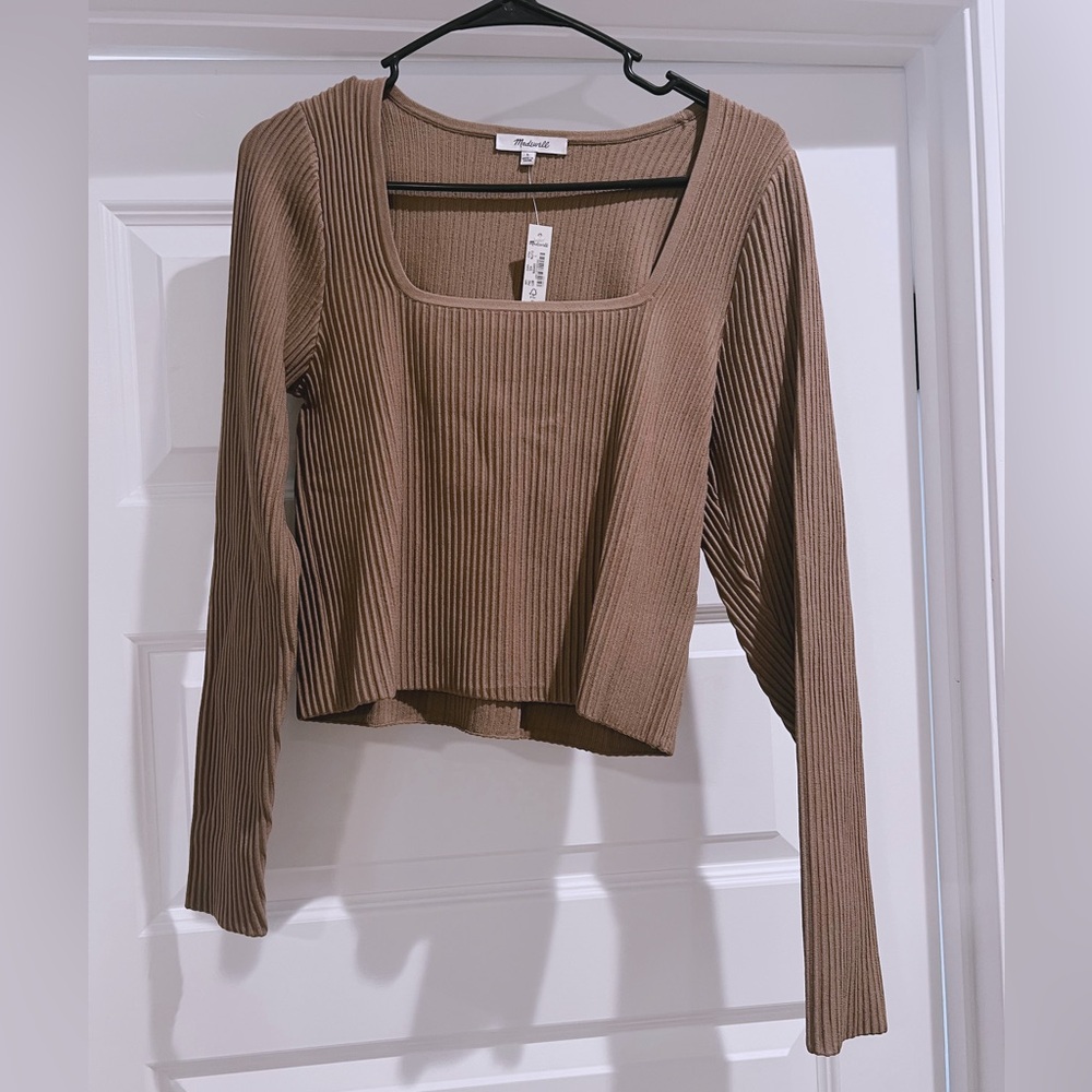 Ottoman Pullover Crop Sweater